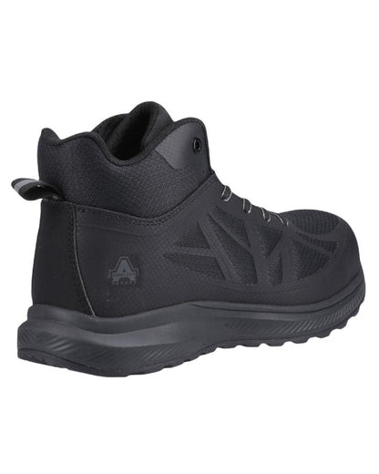 Black Coloured Amblers Safety AS722C Relay S1PL SR Safety Hikers on White Background
