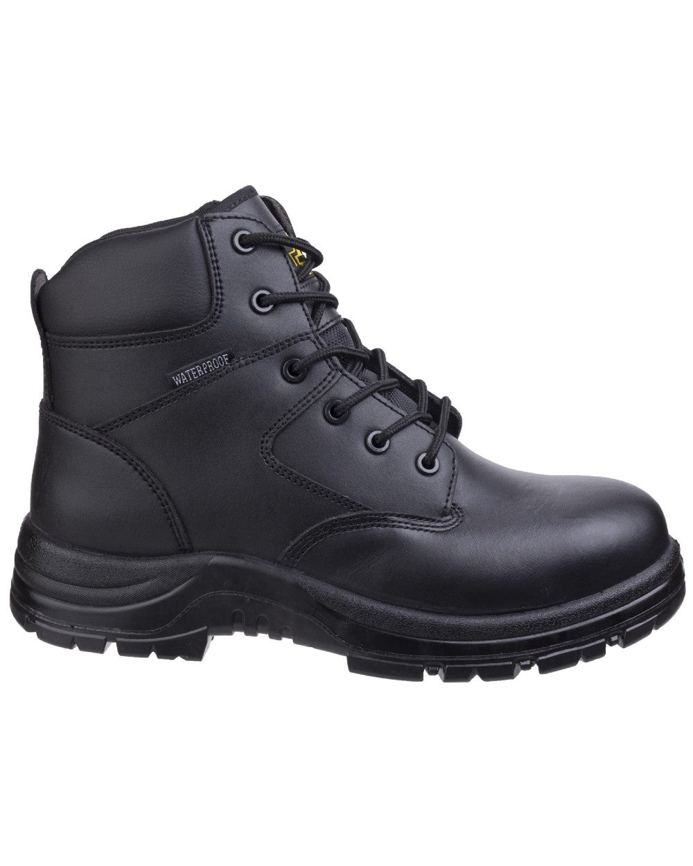 Black Coloured Amblers Safety FS006C Safety Boots on a white background
