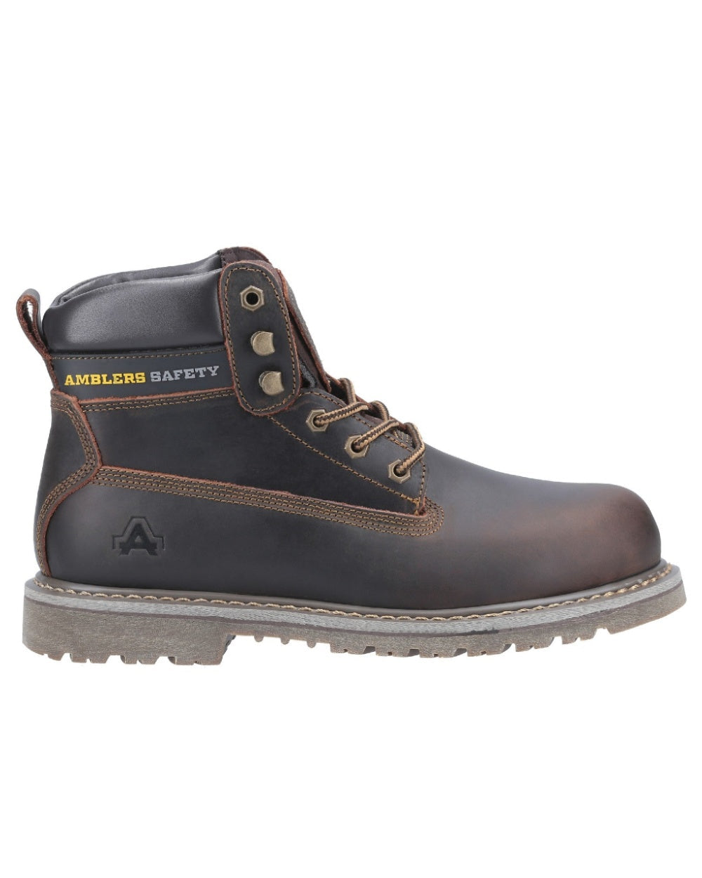 Brown Coloured Amblers Safety FS164 Industrial Safety Boots on a white background