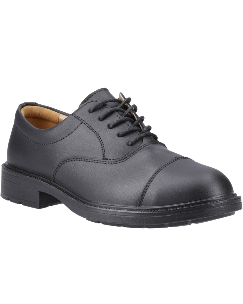 Black Coloured Amblers Safety Mens FS43 Safety Shoes on a white background