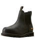 Black coloured Ariat Mens Groundbreaker Safety Steel Toe Work Boots on White background 