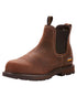 Dark Brown coloured Ariat Mens Groundbreaker Safety Steel Toe Work Boots on White background 