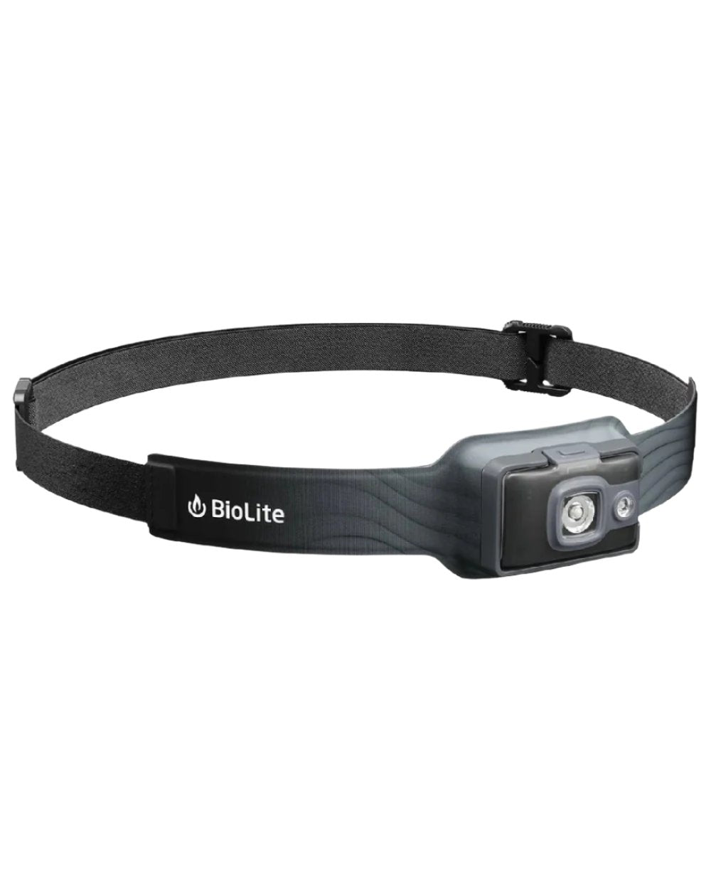 Midnight Grey Coloured BioLite Ultra-lightweight USB Headlamp 325 On A White Background 