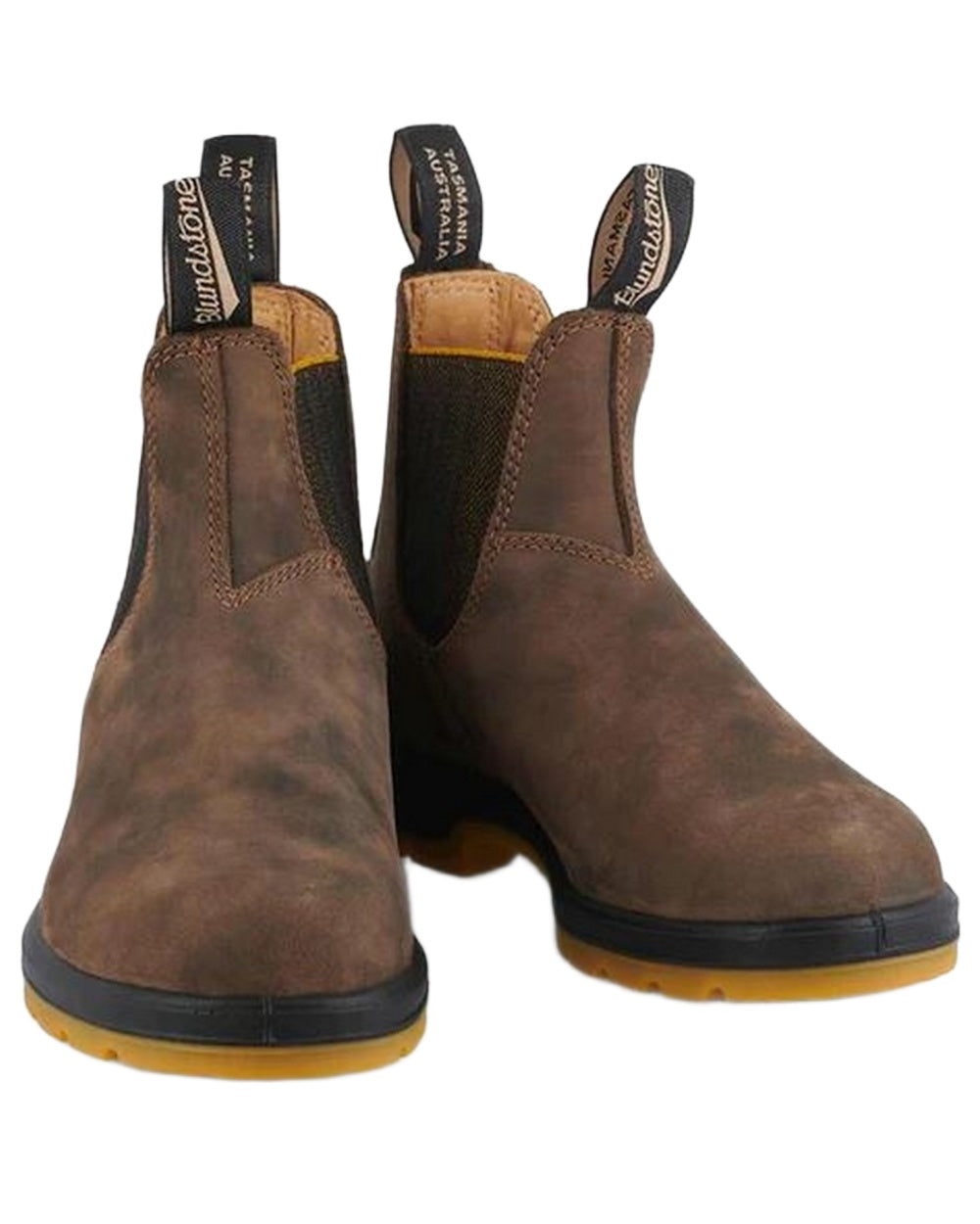 Brown Coloured Blundstone 1944 Brown Leather Chelsea Boots on White  Background

