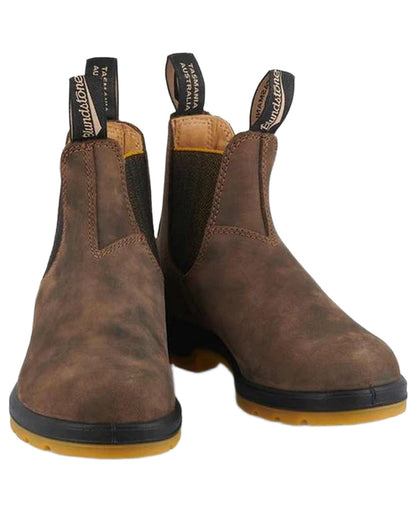 Brown Coloured Blundstone 1944 Brown Leather Chelsea Boots on White  Background

