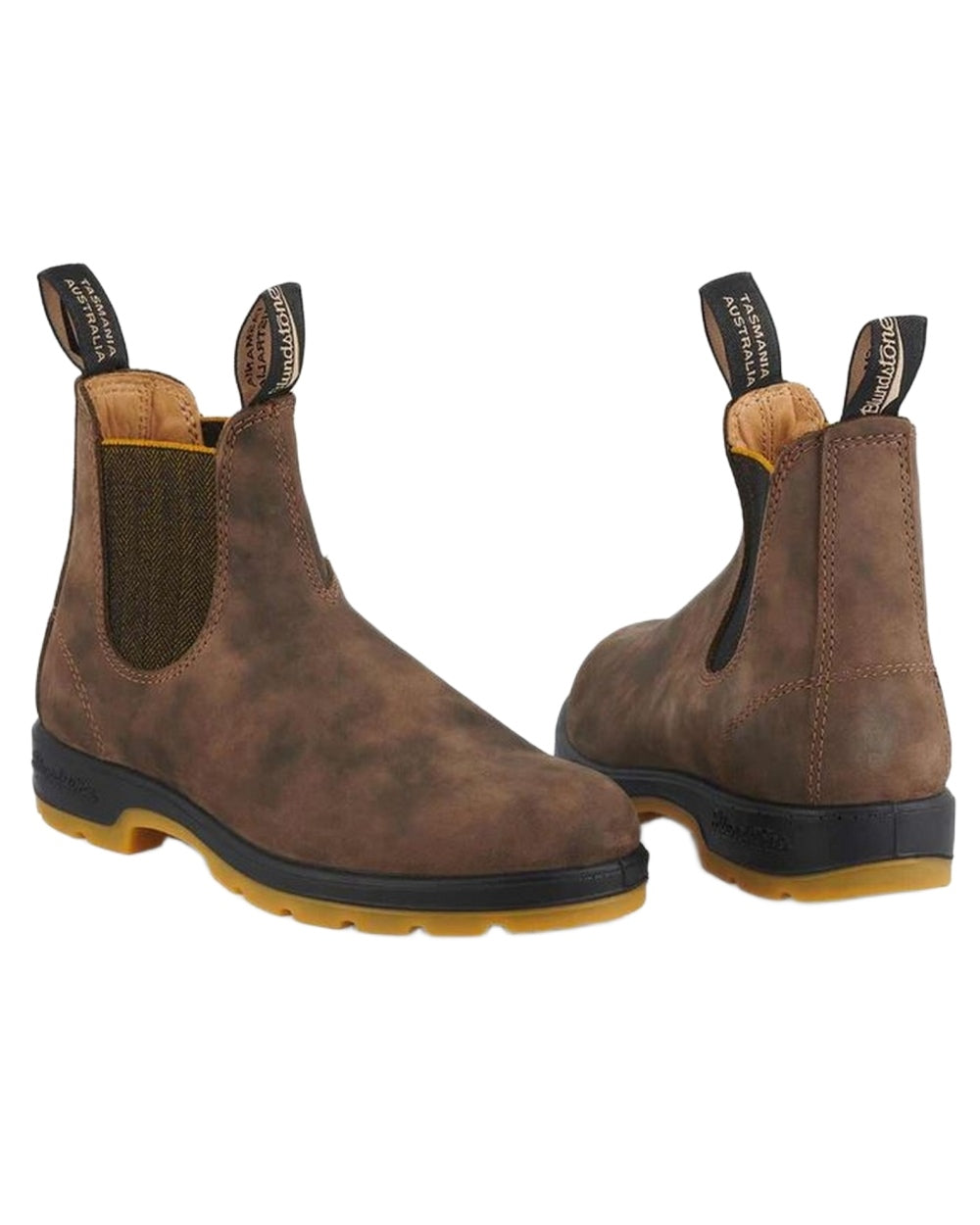 Brown Coloured Blundstone 1944 Brown Leather Chelsea Boots on White  Background
