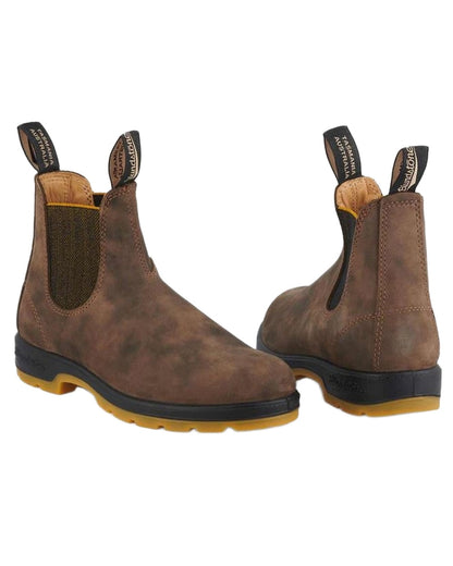 Brown Coloured Blundstone 1944 Brown Leather Chelsea Boots on White  Background
