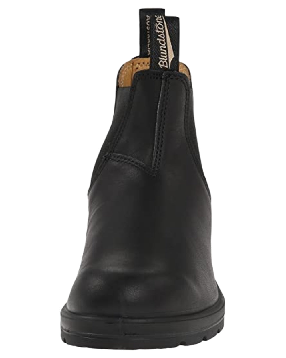 Black Coloured Blundstone 558 Voltan Black Leather Chelsea Boots on White Background

