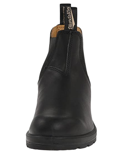 Black Coloured Blundstone 558 Voltan Black Leather Chelsea Boots on White Background
