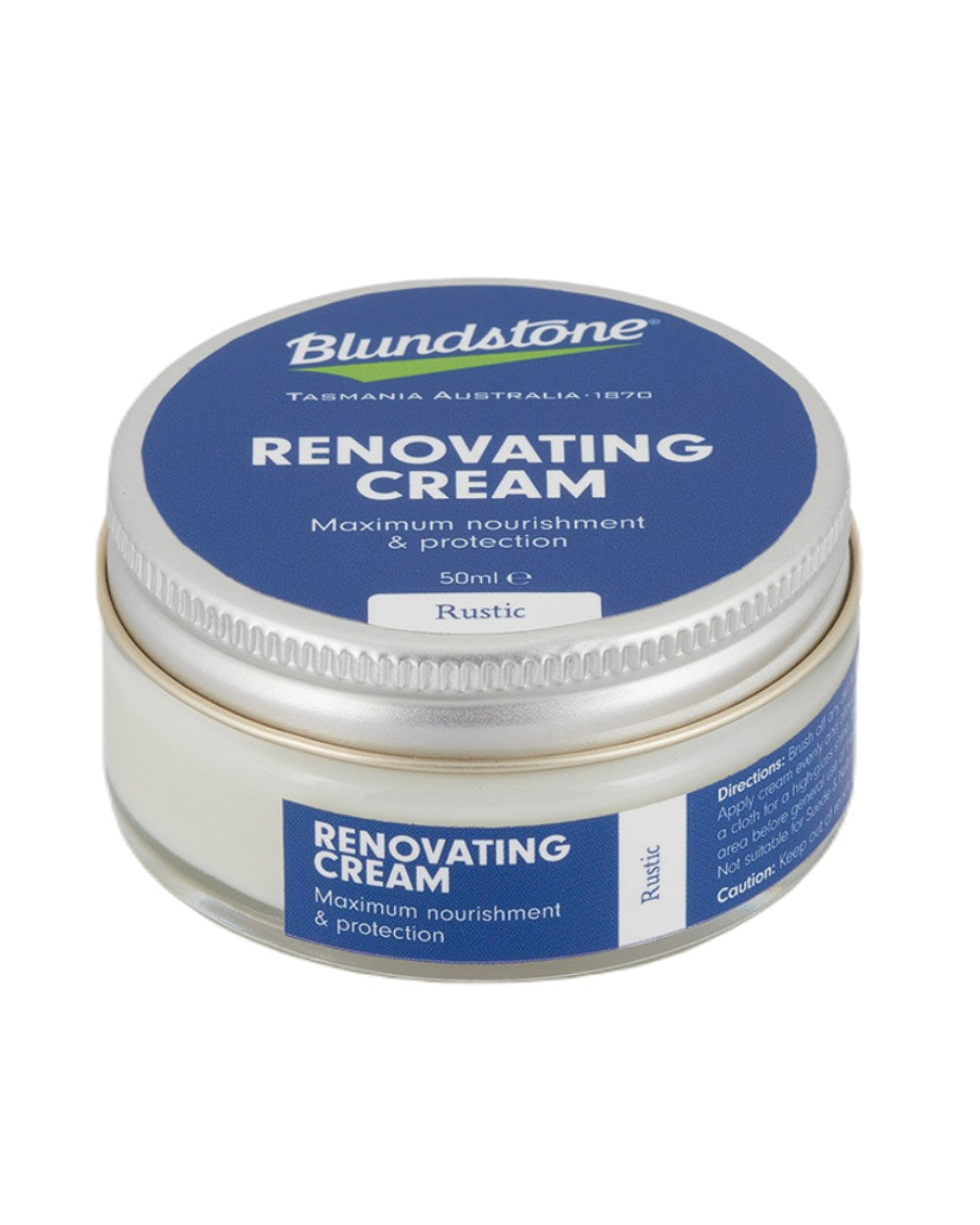 Rustic Coloured Blundstone Renovating Cream On A White Background 