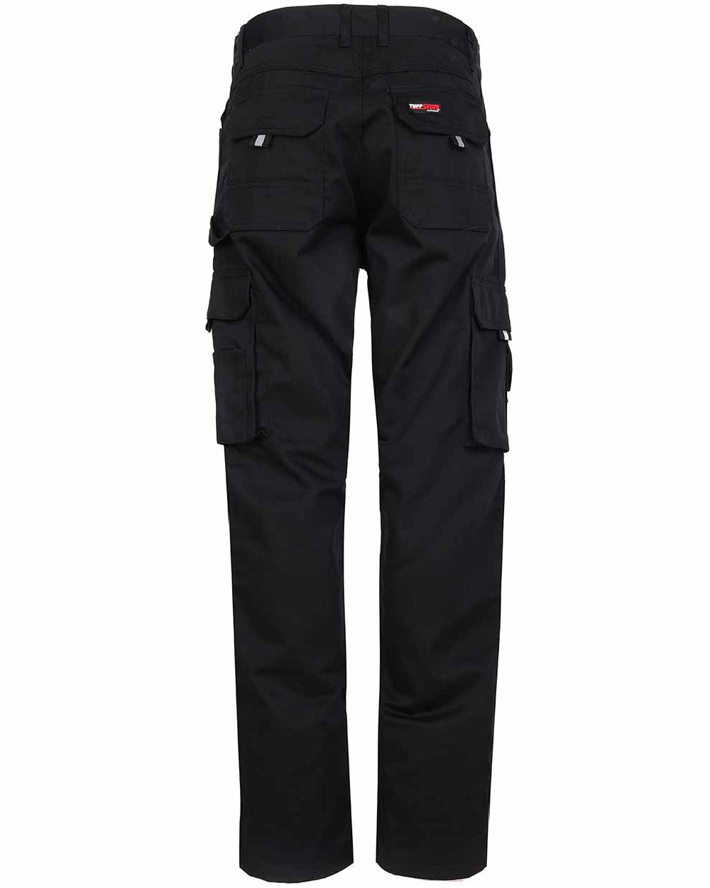 Black Coloured TuffStuff Pro Work Trousers On A White Background 