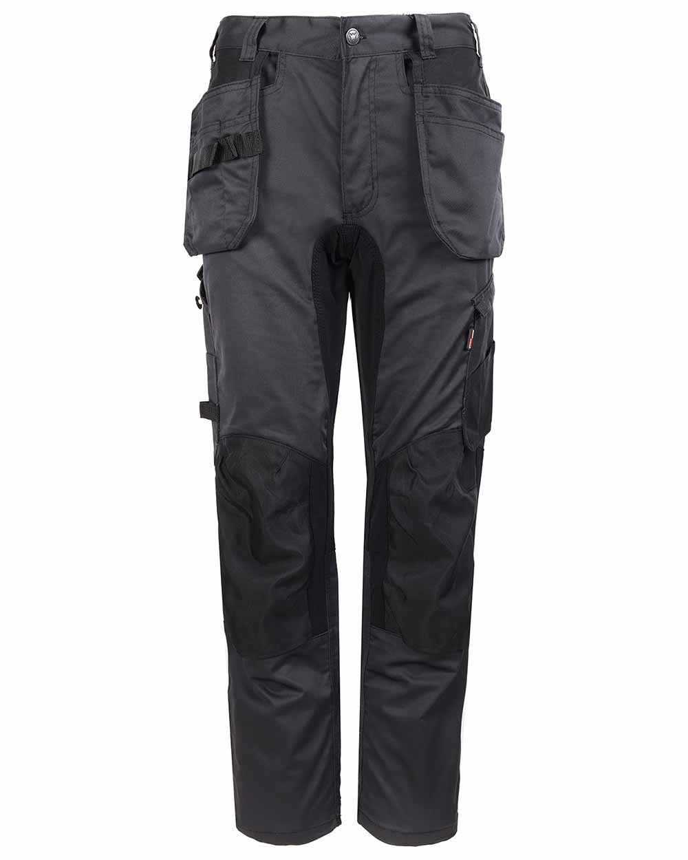 Grey Coloured TuffStuff X Motion Work Trousers On A White Background