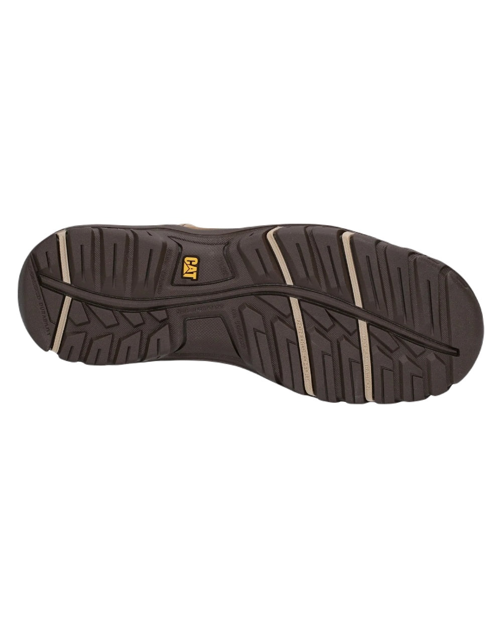 Butterscotch Coloured Caterpillar Abbey Slip On Safety Boots on White Background
