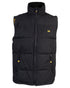 Black Coloured Caterpillar Arctic Zone Vest on White Background
