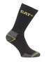 Black coloured Caterpillar Crew Work Socks on white background