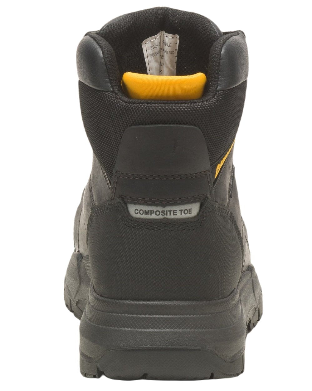 Black Coloured Caterpillar Crossrail 2.0 Safety Boots on White Background
