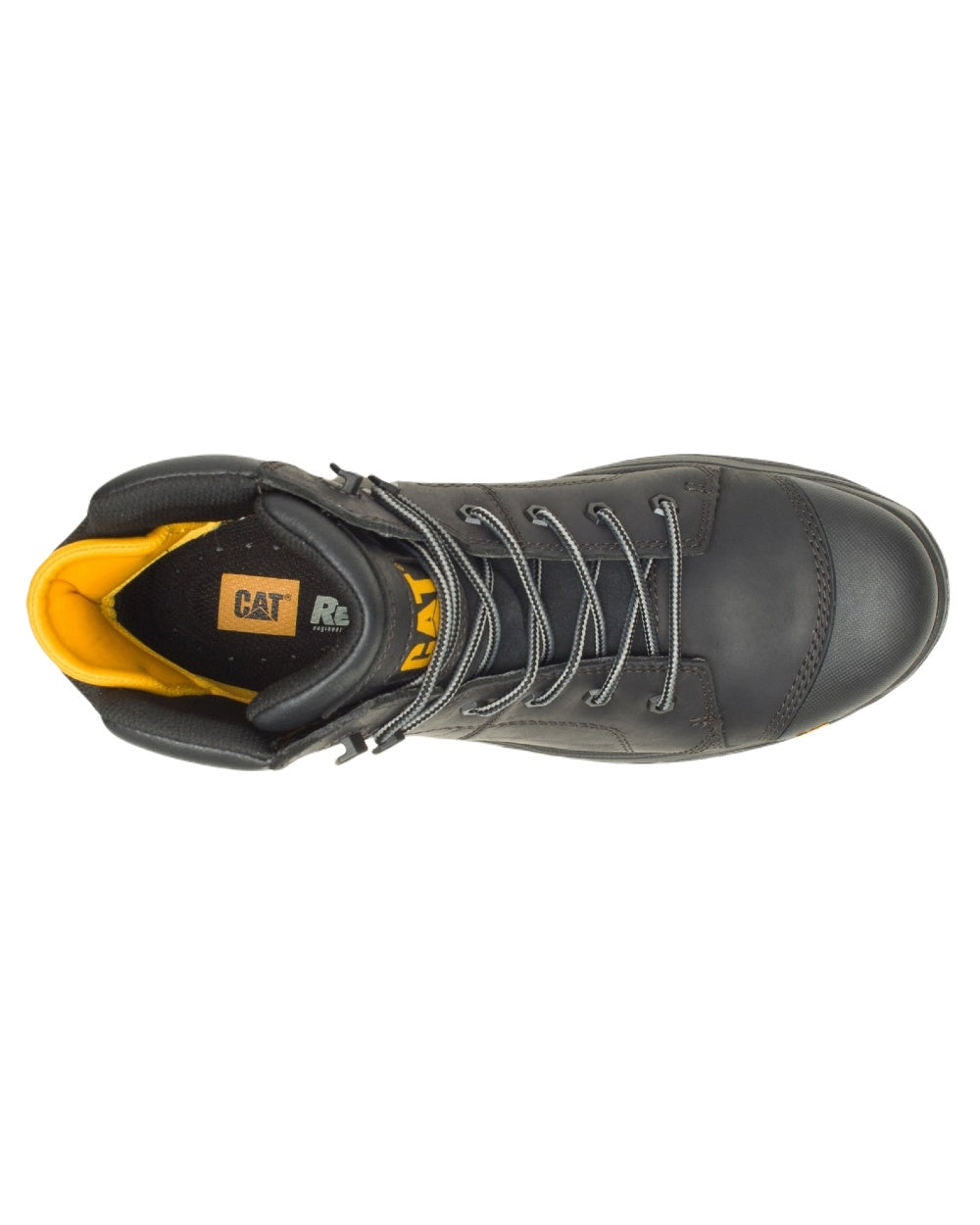 Black Coloured Caterpillar Crossrail 2.0 Safety Boots on White Background
