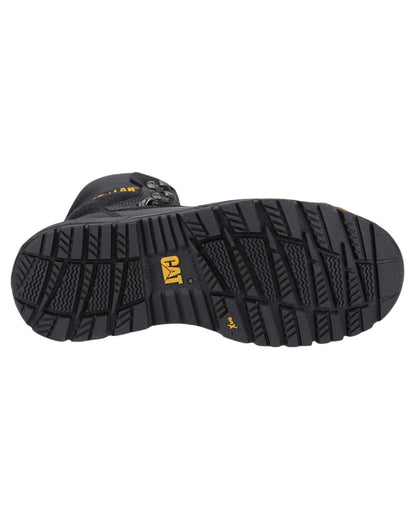 Black Coloured Caterpillar Diagnostic 2.0 Safety Boots on White Background
