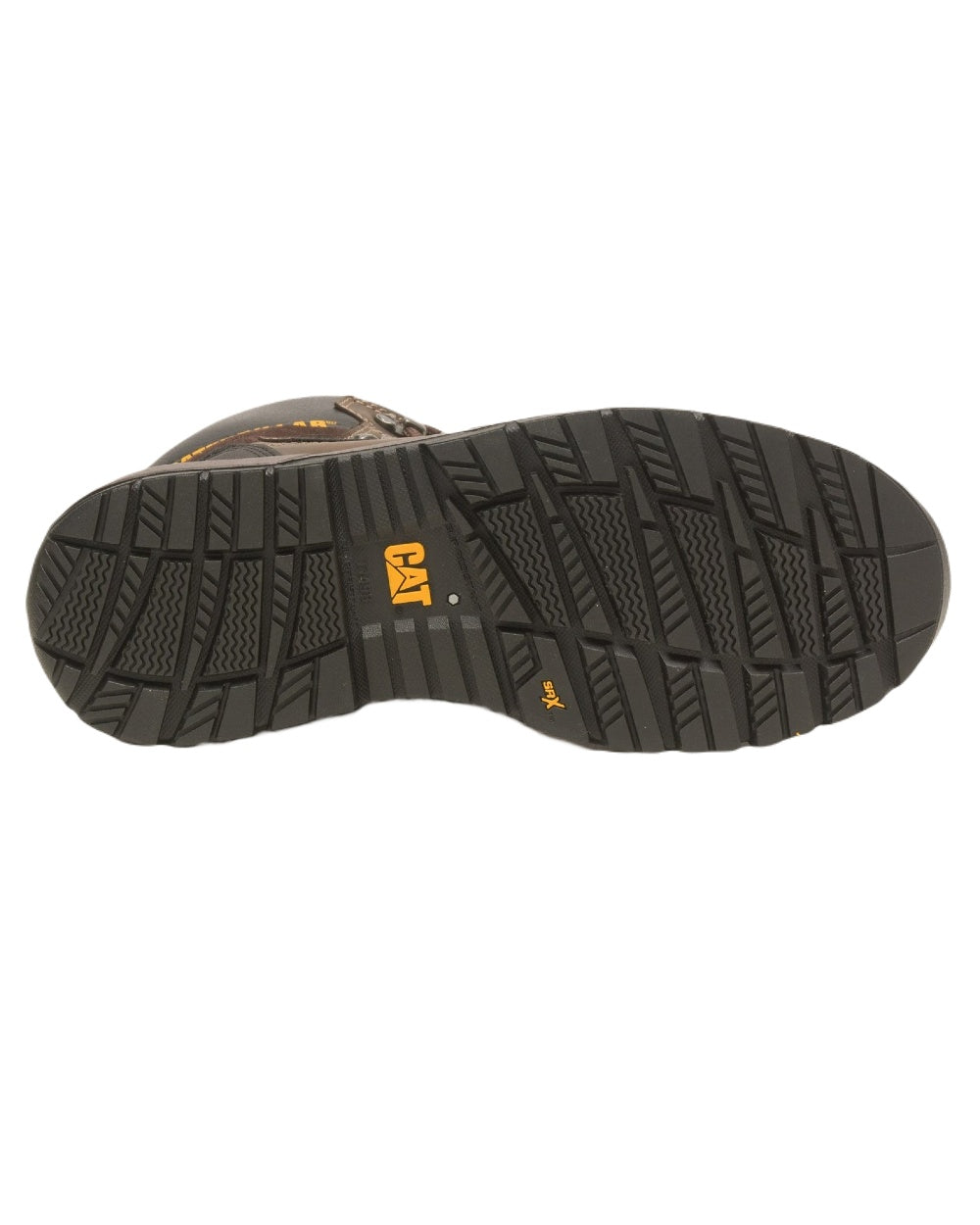 Coffee Coloured Caterpillar Diagnostic 2.0 Safety Boots on White Background
