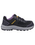 Black Lilac Coloured Caterpillar Womens Elmore Safety Work Shoes on White Background
