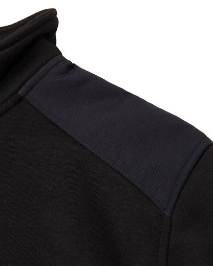 Black Coloured Caterpillar Essential Quarter Zip Sweatshirt on White Background
