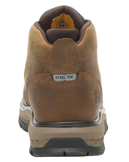 Pyramid Coloured Caterpillar Exposition 4.5 Safety Boots on White Background
