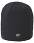 Navy Coloured Caterpillar Logo Knit Cap On A White Background 