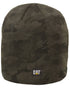 Night Camo Coloured Caterpillar Logo Knit Cap On A White Background 