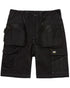 Black Coloured Caterpillar Mens Essential Stretch Holster Shorts on White Backgroud
