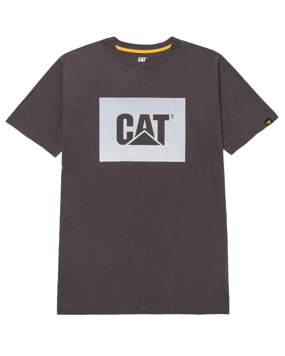 Magnet Coloured Caterpillar Mens Graphic Tee on White Background
