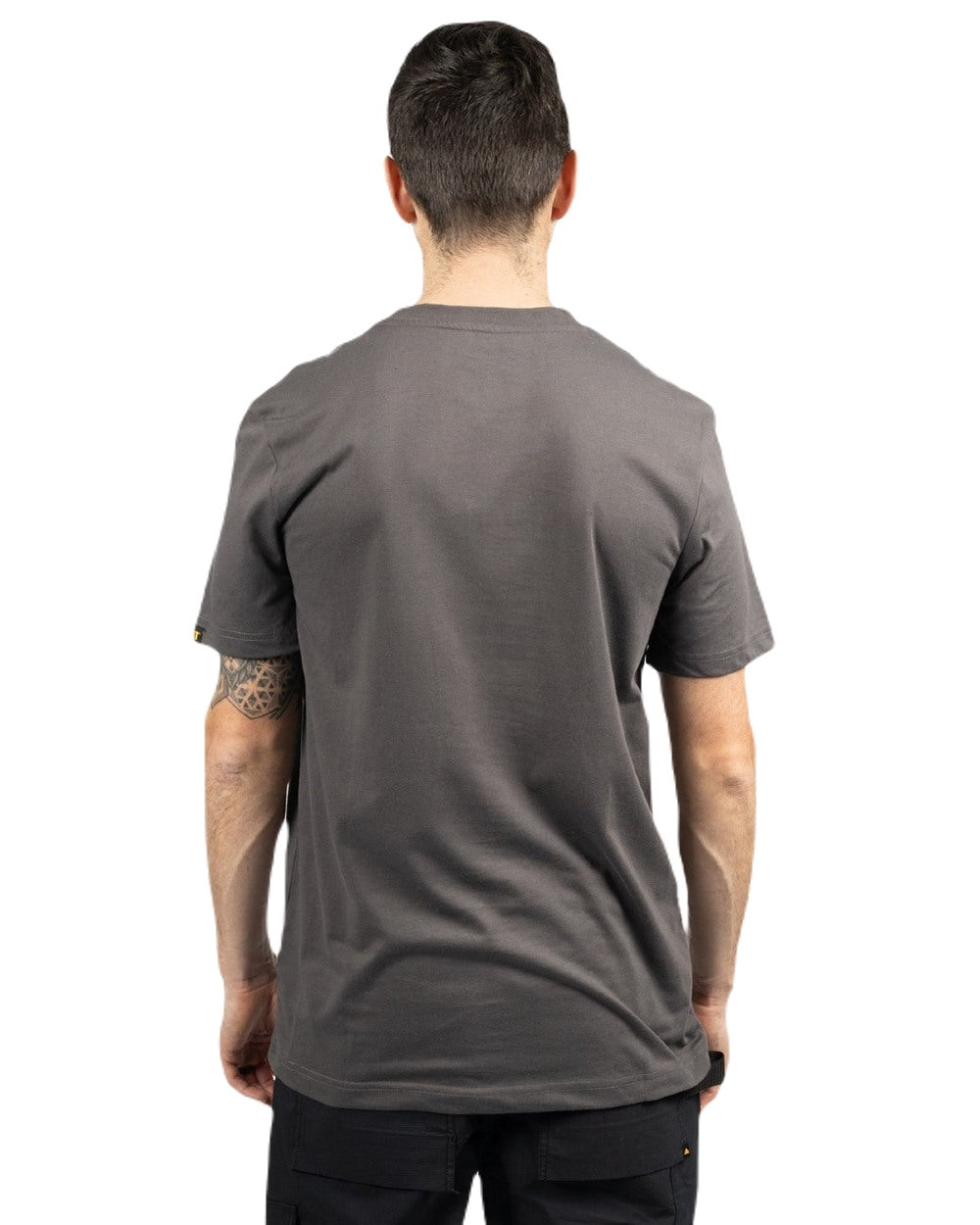 Magnet Coloured Caterpillar Mens Graphic Tee on White Background
