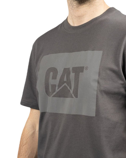 Magnet Coloured Caterpillar Mens Graphic Tee on White Background
