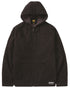 Black Coloured Caterpillar Mens Hooded Sherpa Lined Jacket on White Background
