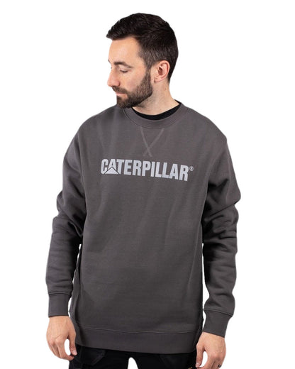 Magnet Coloured Caterpillar Mens Midweight Crewneck Sweatshirt on White Background
