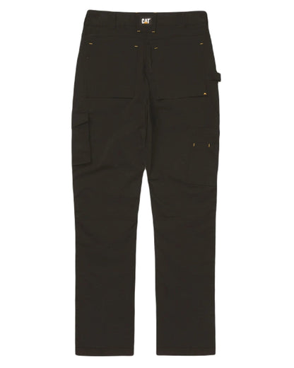Black Coloured Caterpillar Mens Nexus Holster Stretch Pocket Trousers on White Background
