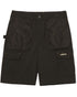 Black Coloured Caterpillar Mens Nexus Holster Stretch Shorts on White Background

