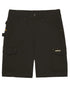 Black Coloured Caterpillar Mens Nexus Stretch Shorts on White Background
