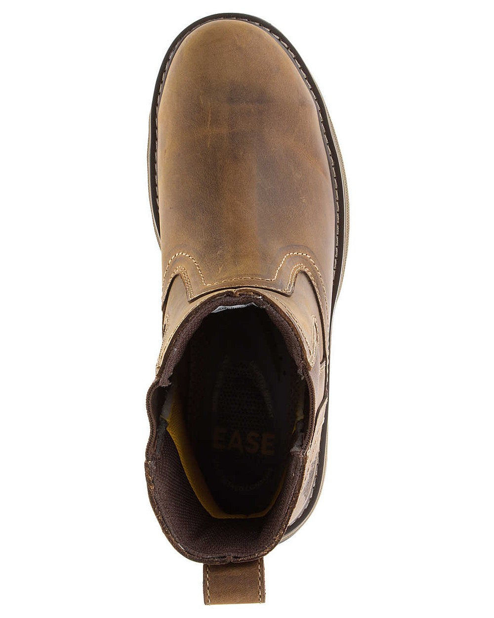 Dark Beige Coloured Caterpillar Pelton S1P Safety Boot On A White Background
