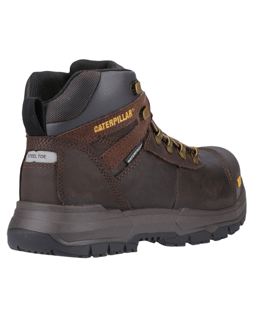 Brown Coloured Caterpillar Pneumatic 2.0 Safety Boots on White Background
