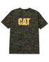 Night Camo Coloured Caterpillar Trademark Tee On A White Background 