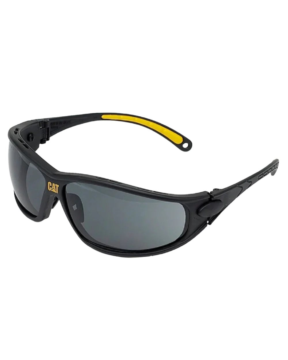 Blue Coloured Caterpillar Tread Protective Eyewear On A White Background