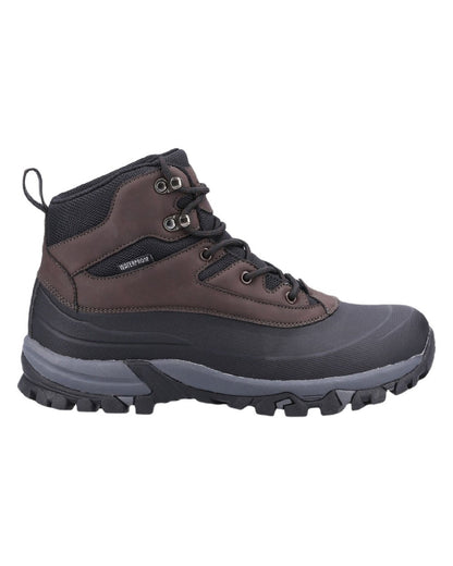 Brown coloured Cotswold Calmsden Mens Hiking Boots on white background 