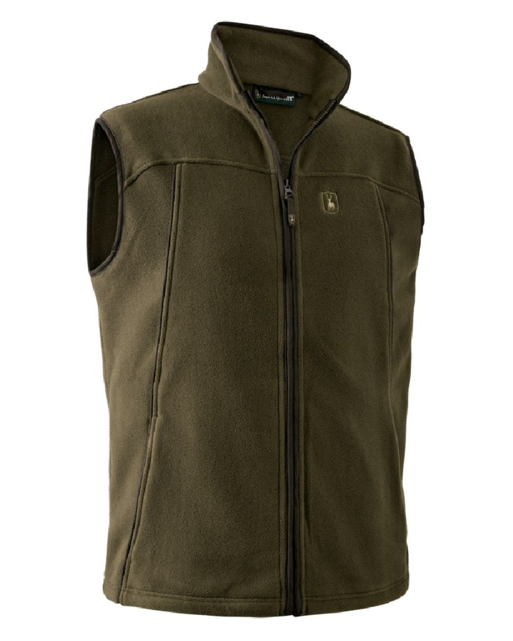 Tarmac Green Coloured Deerhunter Eagle Fleece Waistcoat On A White Background