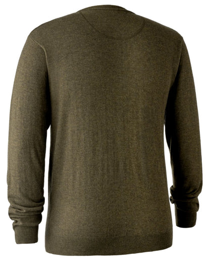 Cypress Coloured Deerhunter Kingston Knit O-Neck Jumper On A White Background 