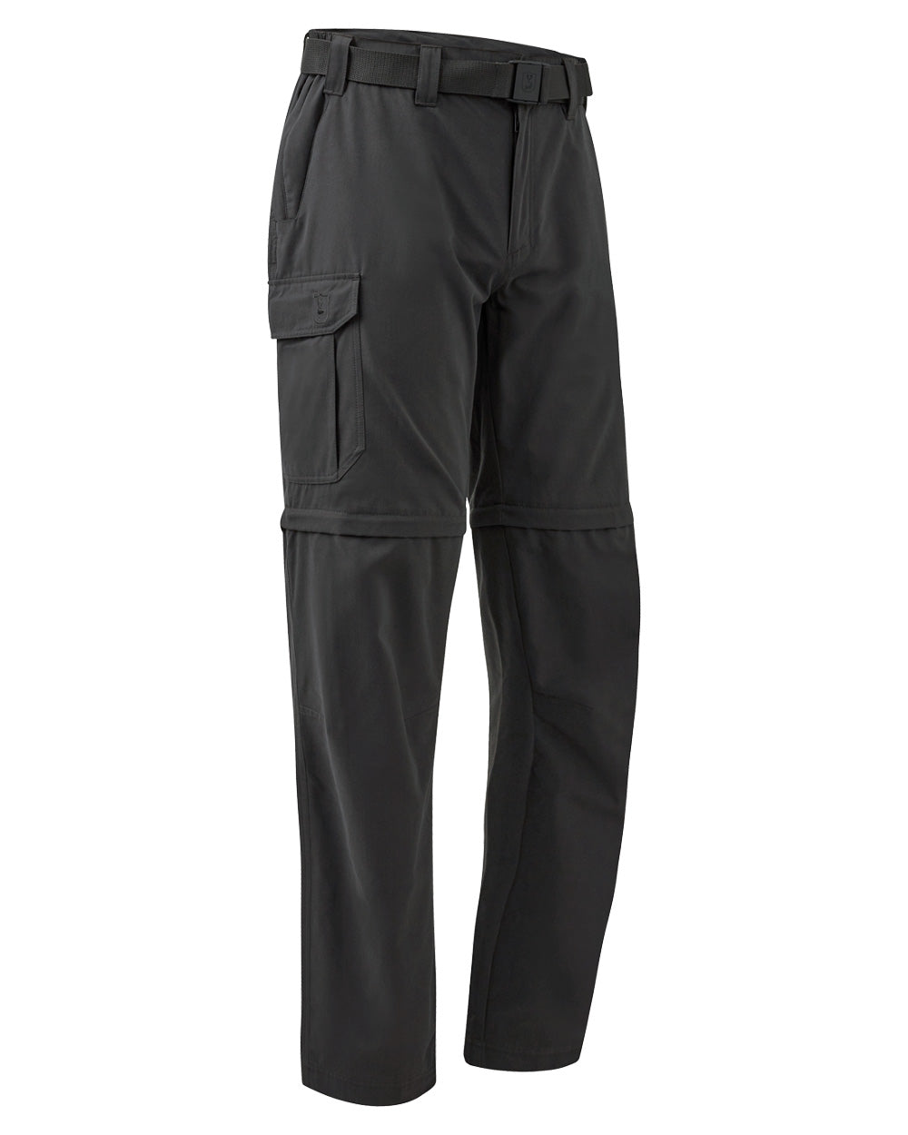 Black Ink coloured Deerhunter Slogen Zip-off Trousers on White background