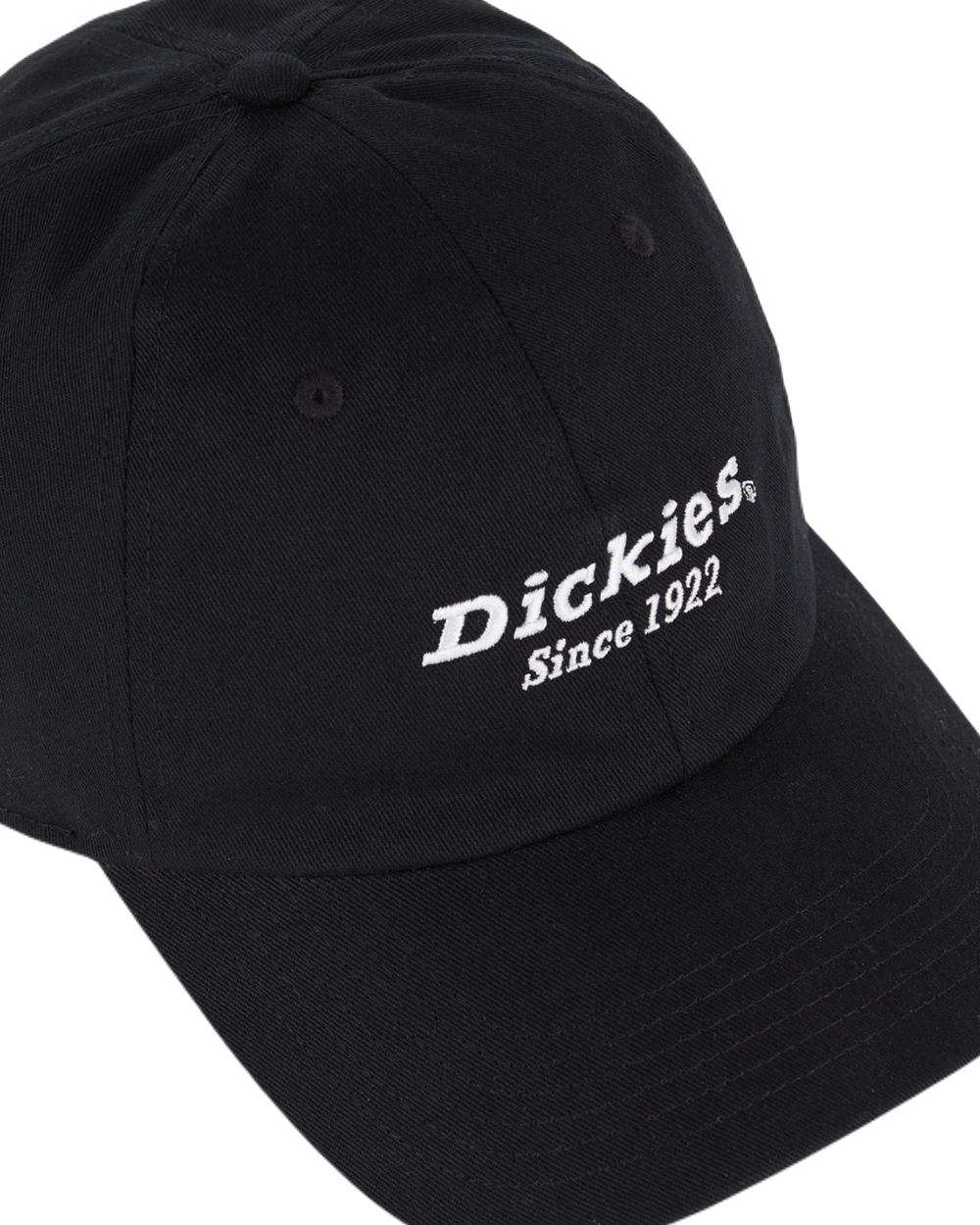 Black Coloured Dickies Everyday Twill Cotton Cap on White Background

