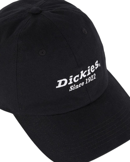Black Coloured Dickies Everyday Twill Cotton Cap on White Background
