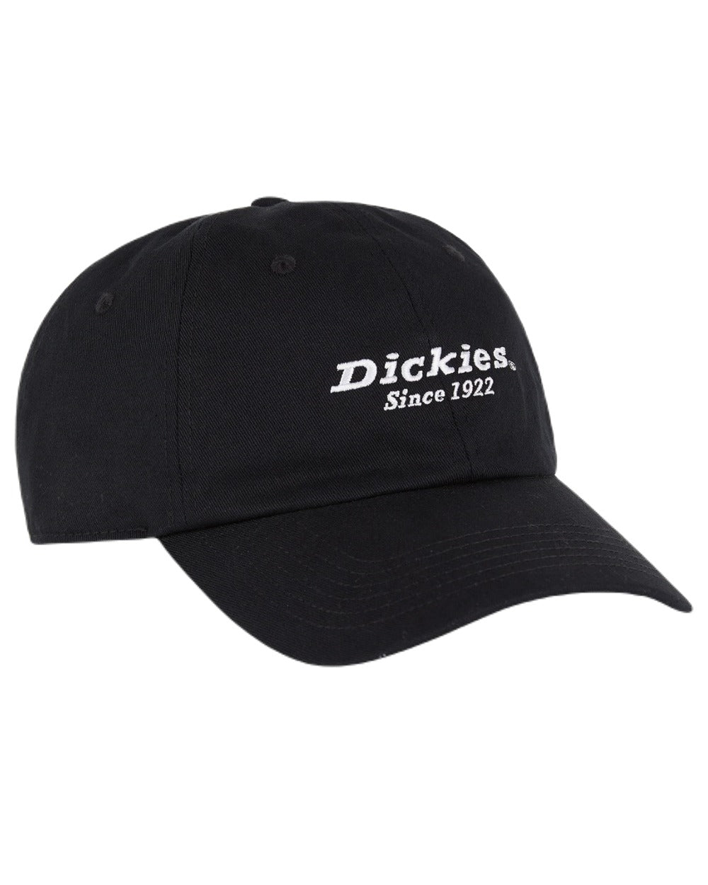 Black Coloured Dickies Everyday Twill Cotton Cap on White Background
