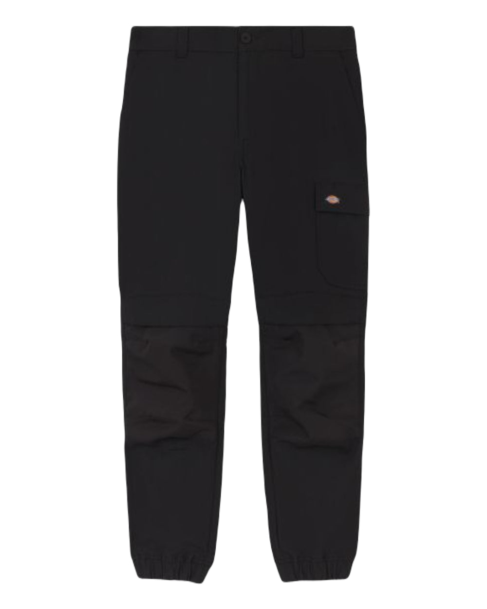 Black Coloured Dickies Mens Cargo Twill Joggers on White Background
