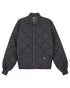 Black Coloured Dickies Mens Diamond Quilted Nylon Jacket on White Background
